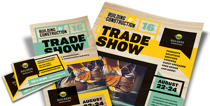 Construction brand identity marketing templates