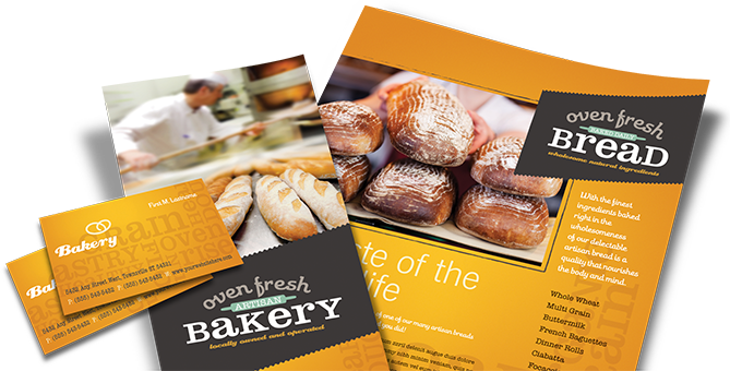 Food bakery brand identity marketing templates