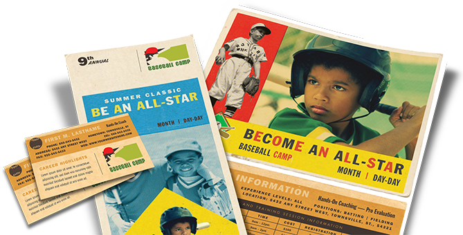 Sports baseball brand identity marketing templates