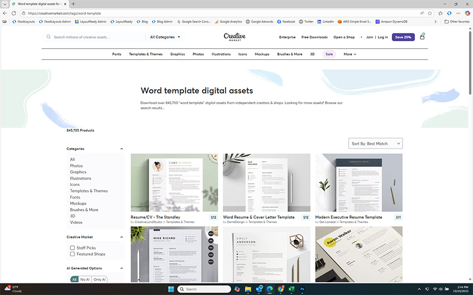 creativemarket-word-templates-screen-capture Creative Market Word Templates Online Screenshot