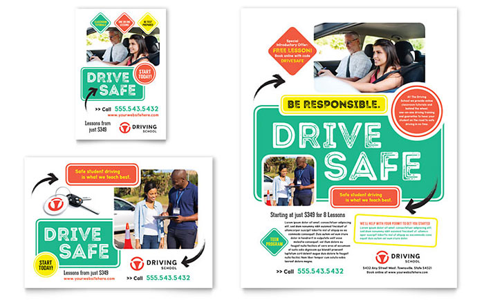 Driving School Flyer InDesign Layout