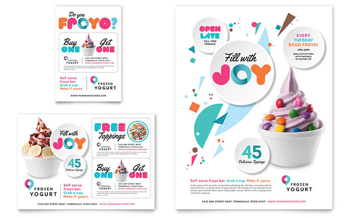 Ice Cream Yogurt Flyer Template InDesign