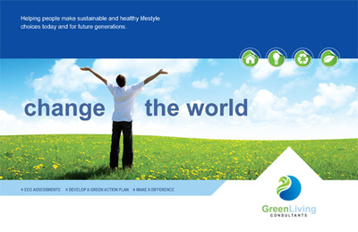 Green Living & Recycling Postcard Design