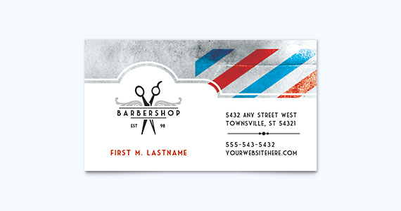 Barber Shop Business Card Design Idea