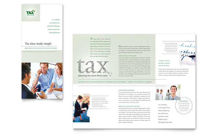 Accounting Brochure Design Idea