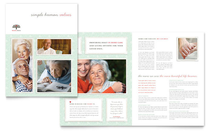 Senior Care Brochure Design Idea - Brochure Cover