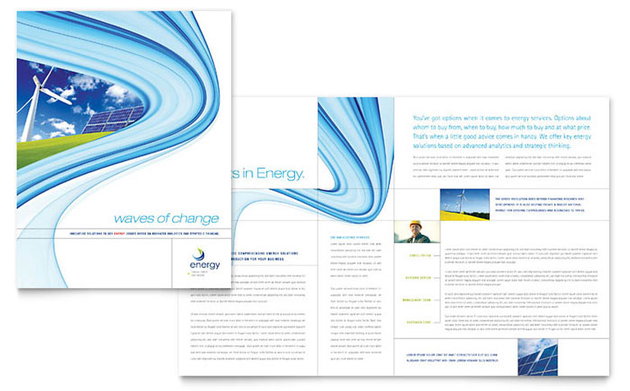 Renewable Energy Brochure Design Idea - Brochure Cover
