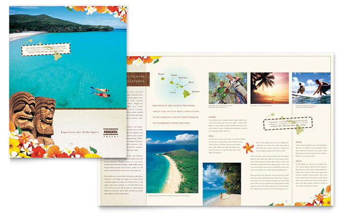 Tropical Travel Brochure Design Idea - Brochure Cover