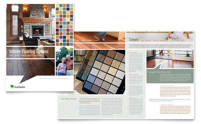 Construction Flooring Company Brochure Design Idea - Brochure Cover