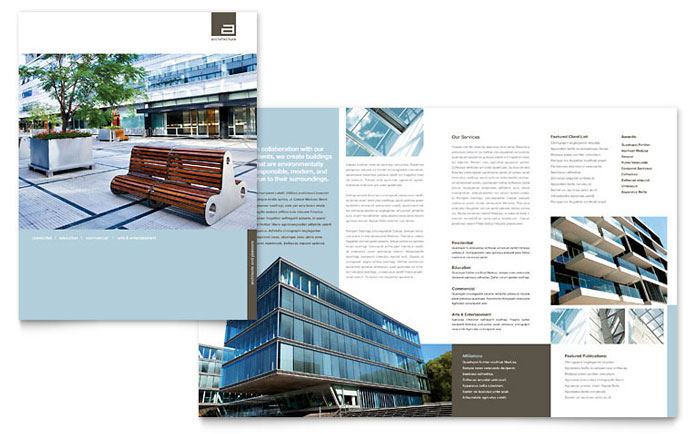 Architect Brochure Design Idea - Brochure Cover