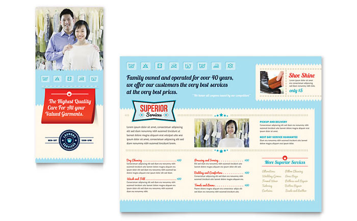 Laundry Service Brochure Design Idea