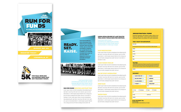 Fun Run Brochure Design Idea