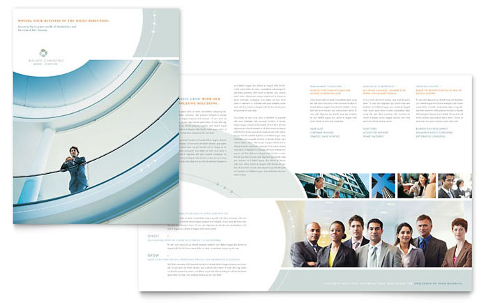 Corporate brochure template for business marketing in InDesign