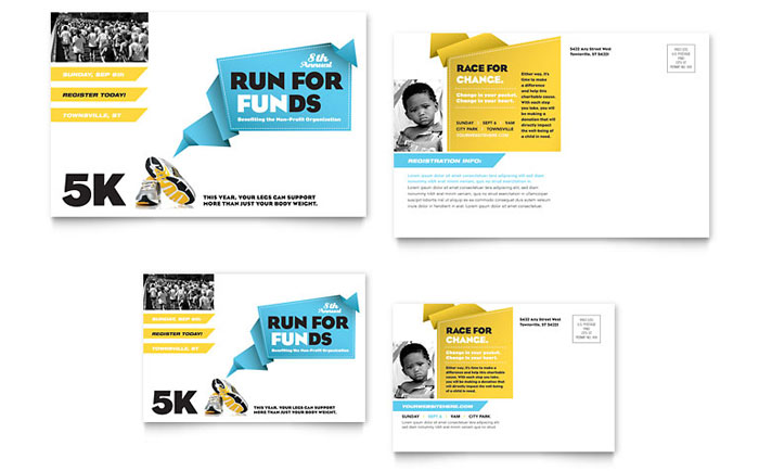 Event postcard template for promotions and invitations