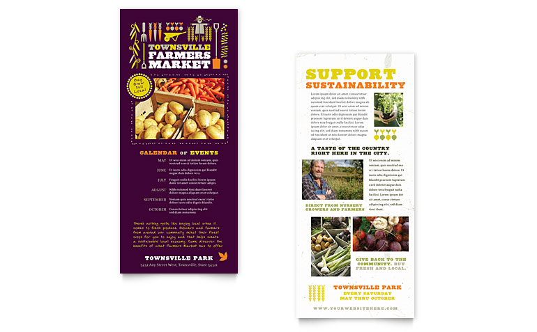 Farmers Market DL Flyer Design
