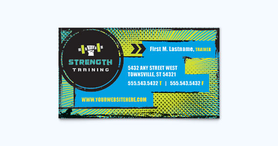 Fitness Business Card Design Idea