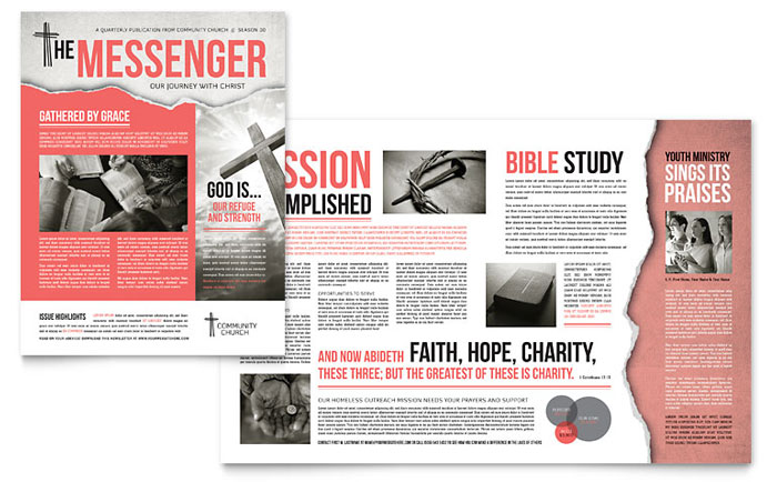 Church Newsletter - InDesign Template Example