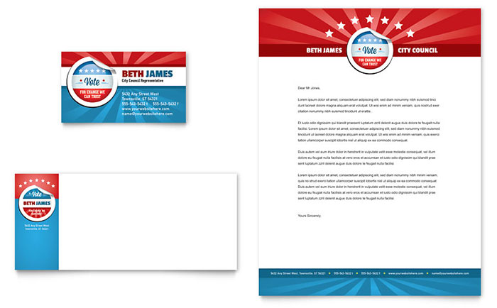 InDesign Template - Political Business Card Idea