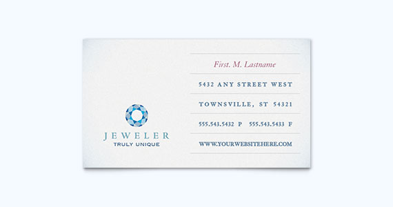 Jewelry Business Card Design Idea