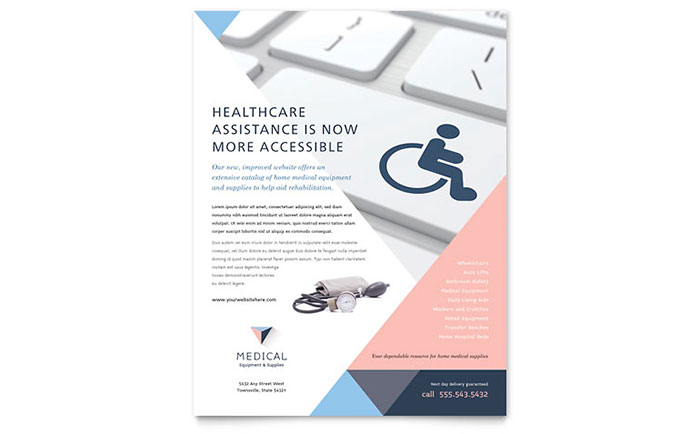 One Page Medical Brochure Template