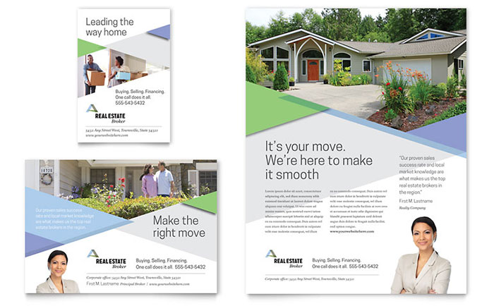 Real estate flyer template for property listing marketing In Adobe InDesign