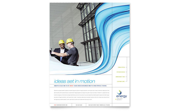 Clean Energy Single Page Brochure Template