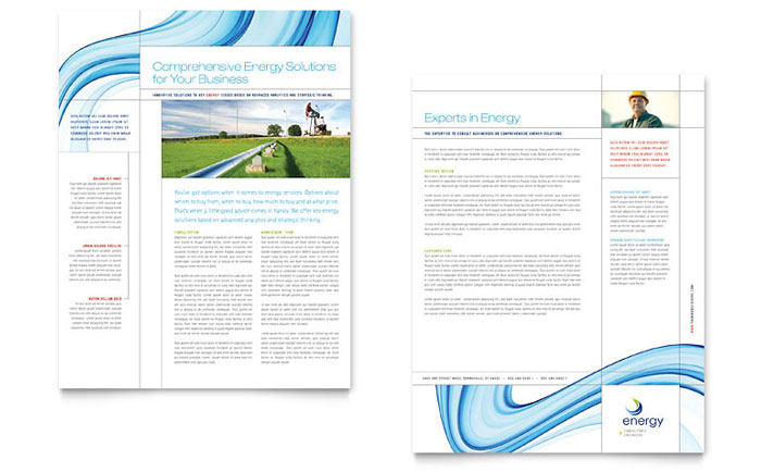 Clean Energy Double-Sided Brochure Template