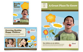 Child Development School Flyer & Ad Template Design - InDesign, Illustrator, Word, Publisher, Pages, QuarkXPress, CorelDraw