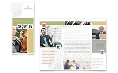 Investment Advisor Trifold Brochure Template Design - InDesign, Illustrator, Word, Publisher, Pages, QuarkXPress, CorelDraw