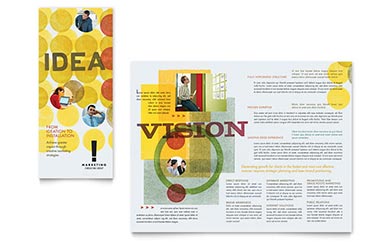 Marketing Consultant Trifold Brochure Template Design - InDesign, Illustrator, Word, Publisher, Pages, QuarkXPress, CorelDraw
