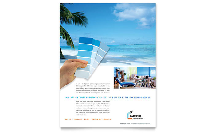 House Painting Contractor Flyer Design Idea