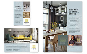 Interior Design Flyer & Ad Template Design - InDesign, Illustrator, Word, Publisher, Pages, QuarkXPress, CorelDraw