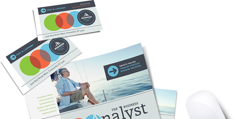 Banner artwork left side full image templates page