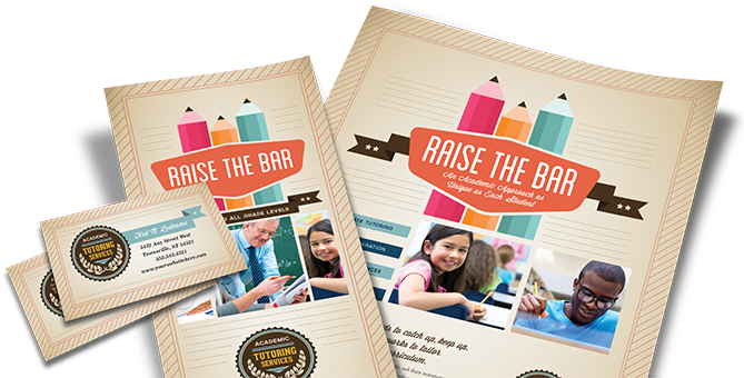 School brand identity marketing templates