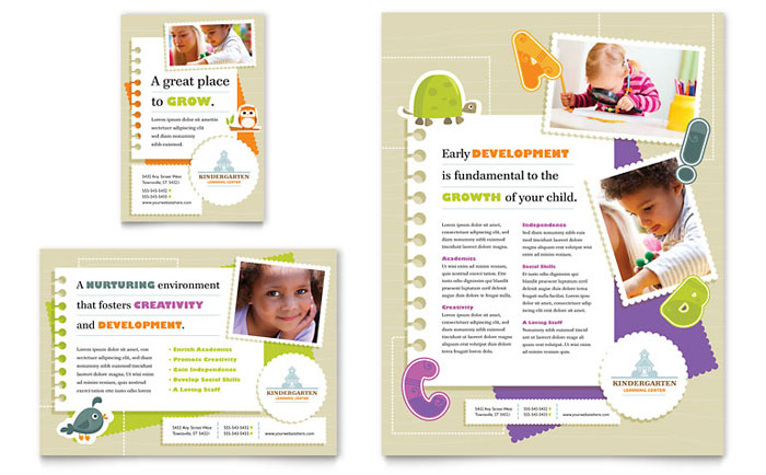 Kindergarten Flyer InDesign Layout