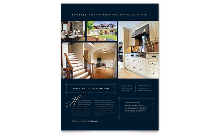 Luxury Real Estate Flyer InDesign Template