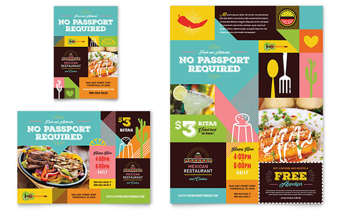 Mexican Restaurant Flyer InDesign Template