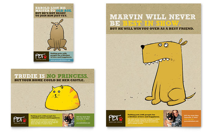 Pet Shop Adoption Flyer Template InDesign