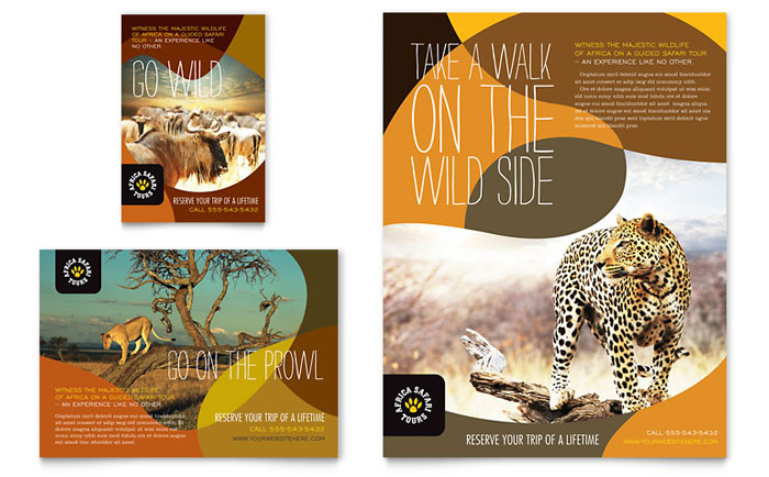 Safari Travel Flyer Template InDesign